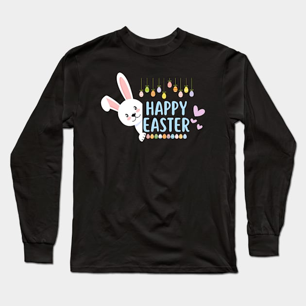 Happy Easter Long Sleeve T-Shirt by JK Mercha